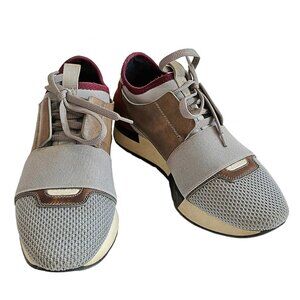 BALENCIAGA GREY RACE RUNNERS SNEAKERS (36)
